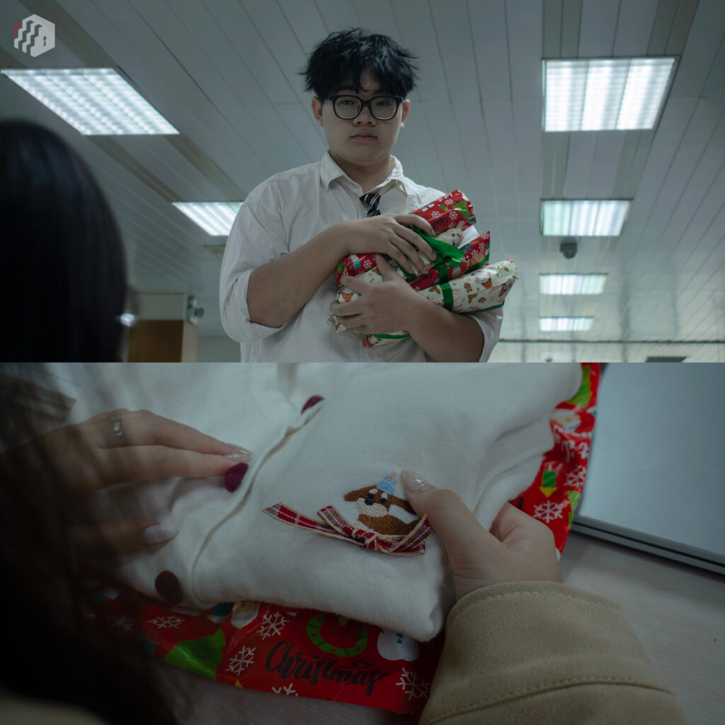 Mọi chuyện kéo dài cho đến gần ngày Giáng Sinh. Anh đã tự tay chọn và gói quà tặng mọi người. Tuy có đôi chút vụng về nhưng chứa đầy sự chân thành. Cô rất bất ngờ và cũng cảm nhận được sự ấm áp ẩn sau vẻ khó tính ấy.